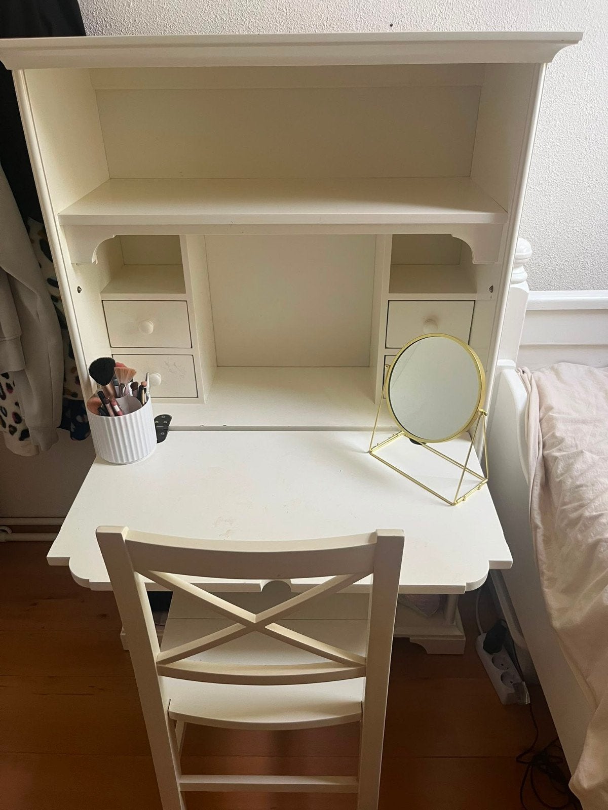 kaptafel bureau secretaire met stoel voor kind, Ophalen, Met lades, Hout, Secretaire