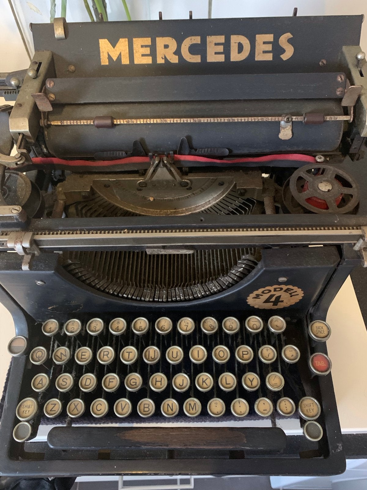Antieke typemachine Mercedes, Diversen, Typemachines, Ophalen