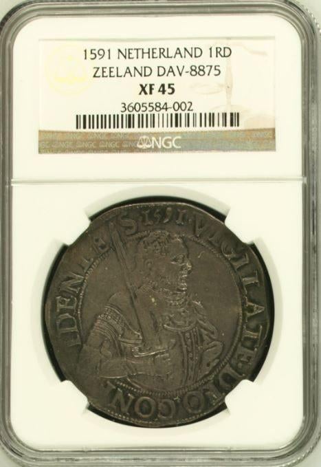 Prinsendaalder Zeeland 1591 TOP TOP NGC XF45/Prachtig+, Ophalen, Vóór koninkrijk, Zilver, Overige waardes