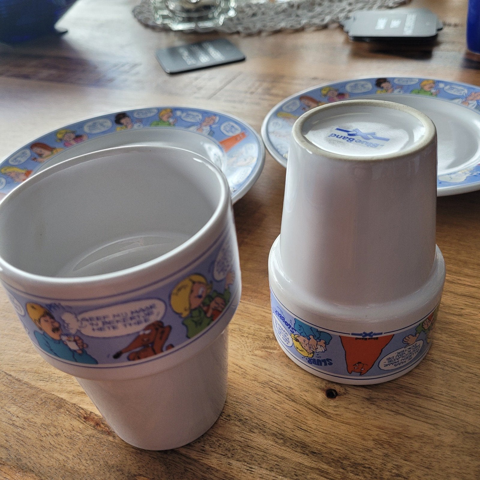 Bl.Band.2x bordje 2x beker Jan,Jans ende KindMinBod €15,, Ophalen