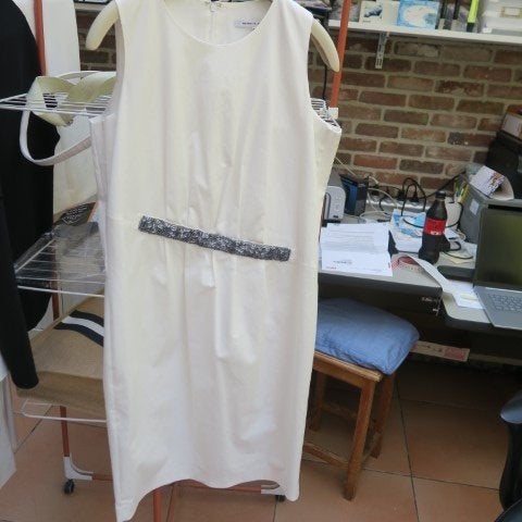Kleedje wit bies strass Natan mt 44, Wit, Maat 42/44 (L), Ophalen of Verzenden, Zo goed als nieuw
