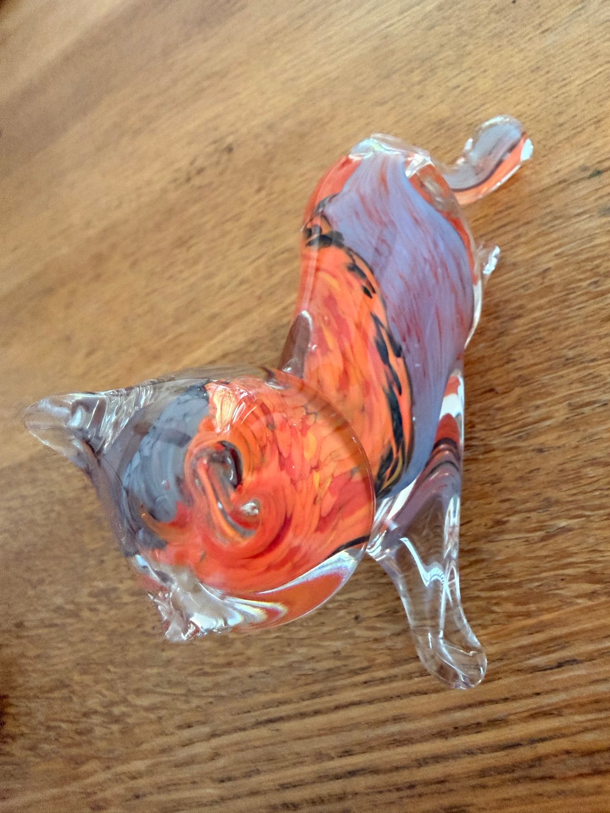 Vintage glazen figuurtjes: kleurrijke katten, Ophalen of Verzenden