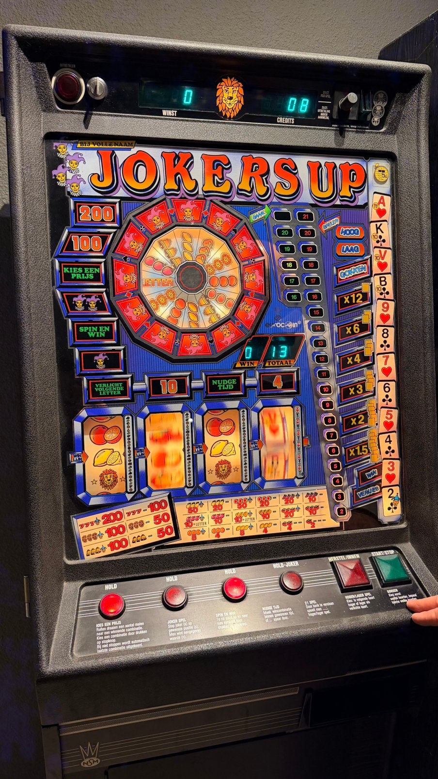 Te koop Gokkast Jokersup (werkend), Verzamelen, Automaten | Gokkasten en Fruitautomaten, Gulden, Ophalen, Gebruikt, Met sleutels