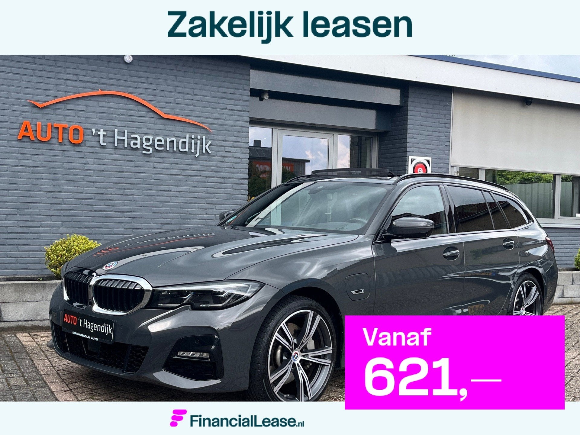 BMW 3-serie Touring 330e xDrive M-sport pano trekh laser 19", 1998 cc, Gebruikt, Zwart, 4 cilinders
