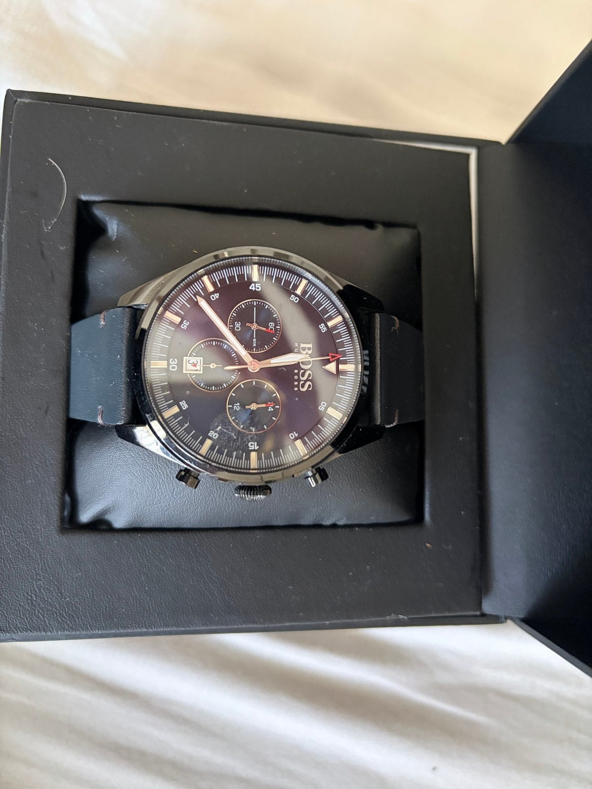 Boss horloge - Zo goed als nieuw, Overige merken, Polshorloge, Overige materialen, Ophalen of Verzenden