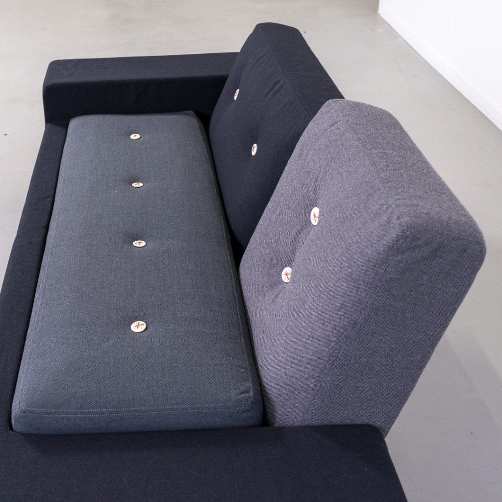 Vitra Polder Sofa XS Bank 2-Zits Antraciet Stof, Huis en Inrichting, Niet ingevuld, Zo goed als nieuw, Niet ingevuld, Niet ingevuld