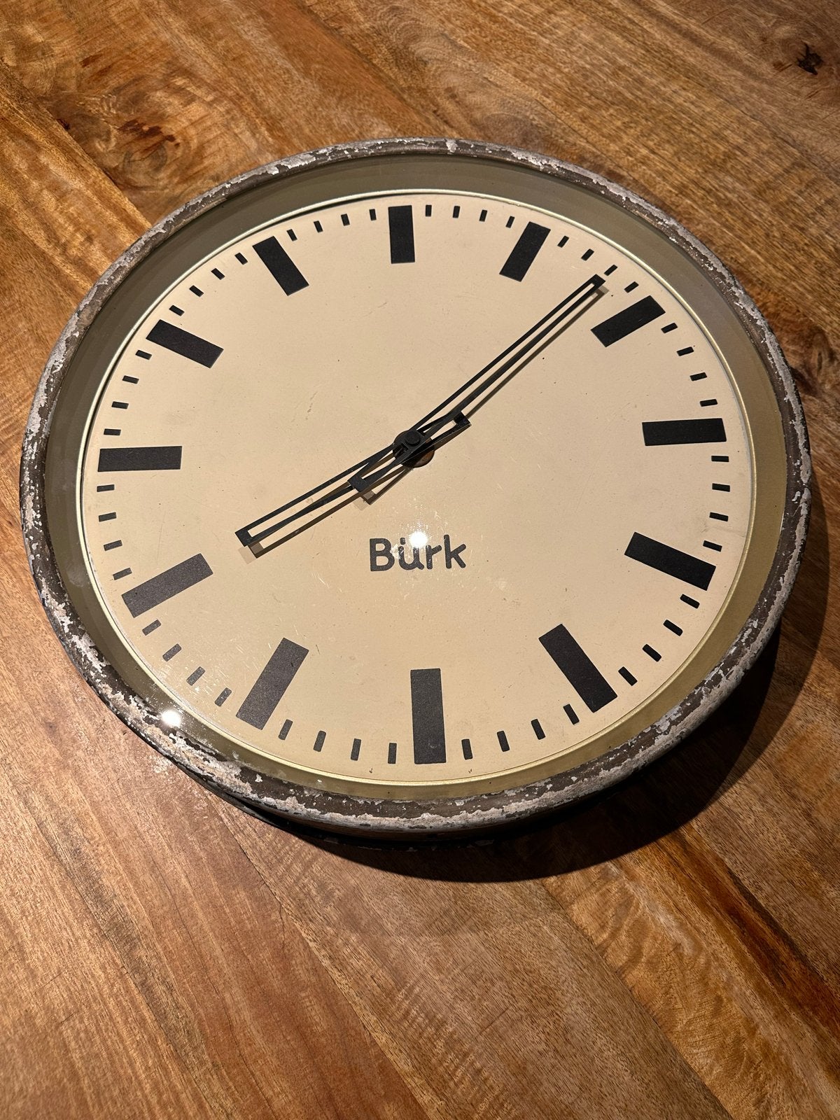 Vintage Bürk fabrieksklok - Industriële wandklok, Ophalen