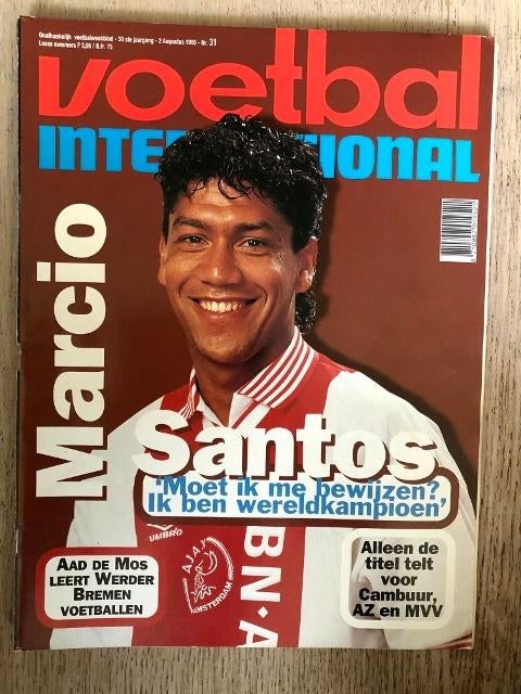 Voetbal International, 30e  jaargang, nr. 31, 1995, Ophalen, Gebruikt, Overige binnenlandse clubs, Boek of Tijdschrift