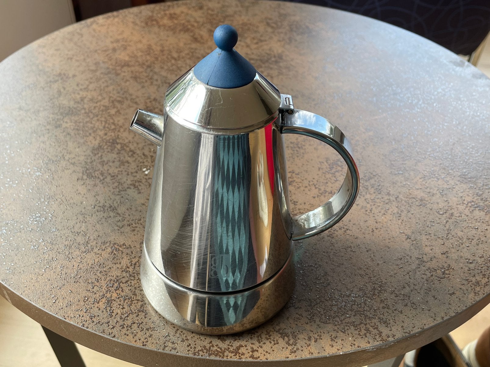 Percolator 2-kops Memphis Guido Bergna rvs, Huis en Inrichting, Ophalen, Gebruikt