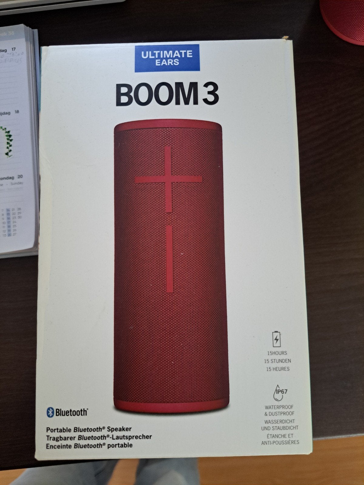 Ultimate Ears BOOM 3 Draagbare Bluetooth Speaker Rood, Audio, Tv en Foto, Ophalen of Verzenden, Zo goed als nieuw, Draagbare speaker