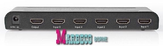HDMI Switch, 5-Poorts - 5x HDMI Ingang, 1x HDMI Uitgang, 4K, Nedis, Nieuw, Info@marbeco.nl, Minder dan 2 meter