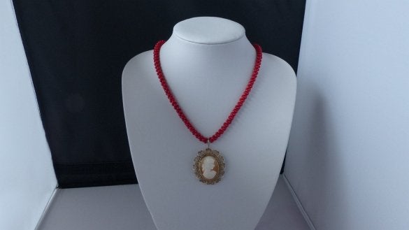 KORAAL ketting/oorhanger-set, Ophalen of Verzenden, Goud, Overige typen, Met edelsteen