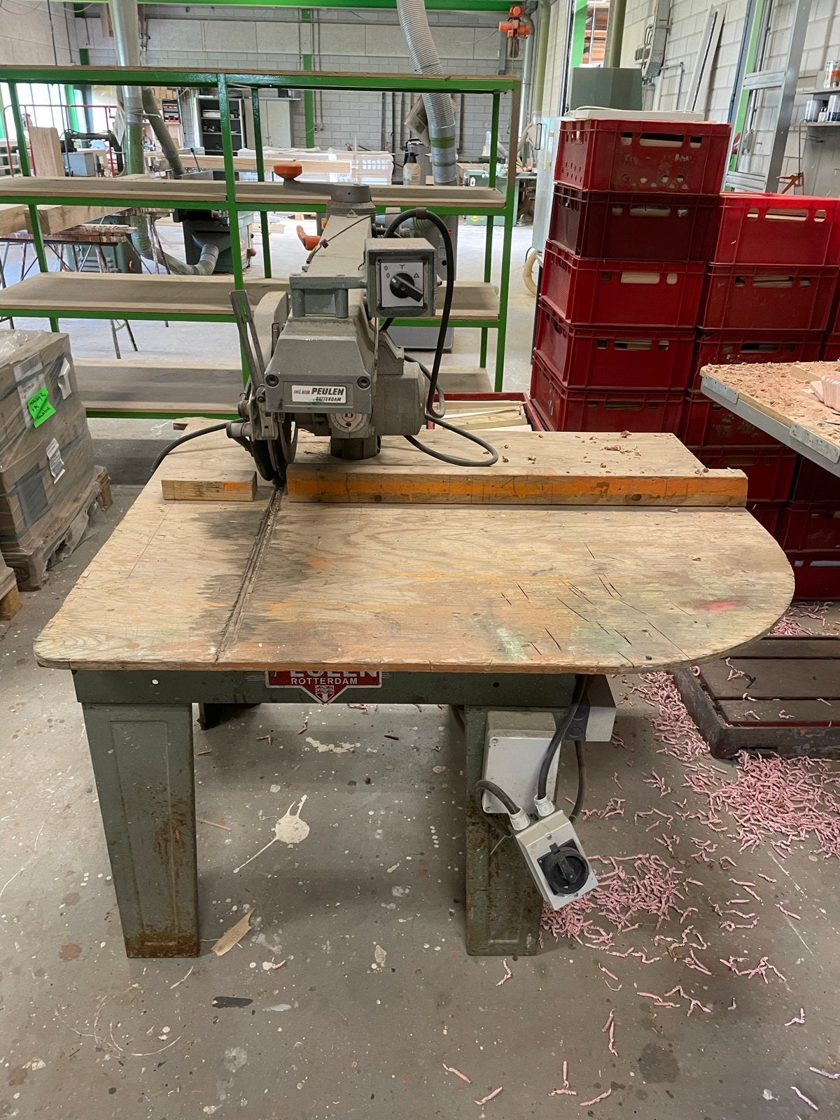 Peulen Afkortzaag met Tafel - Gebruikt, Ophalen, Gebruikt, 70 mm of meer, Afkortzaag