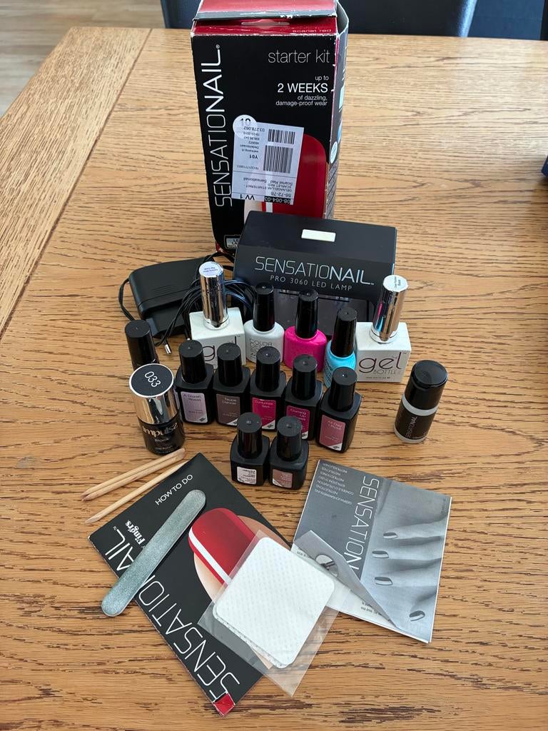 Sensationail gel nagellak starterspakket met extra kleuren, Ophalen of Verzenden, Gebruikt, Overige typen