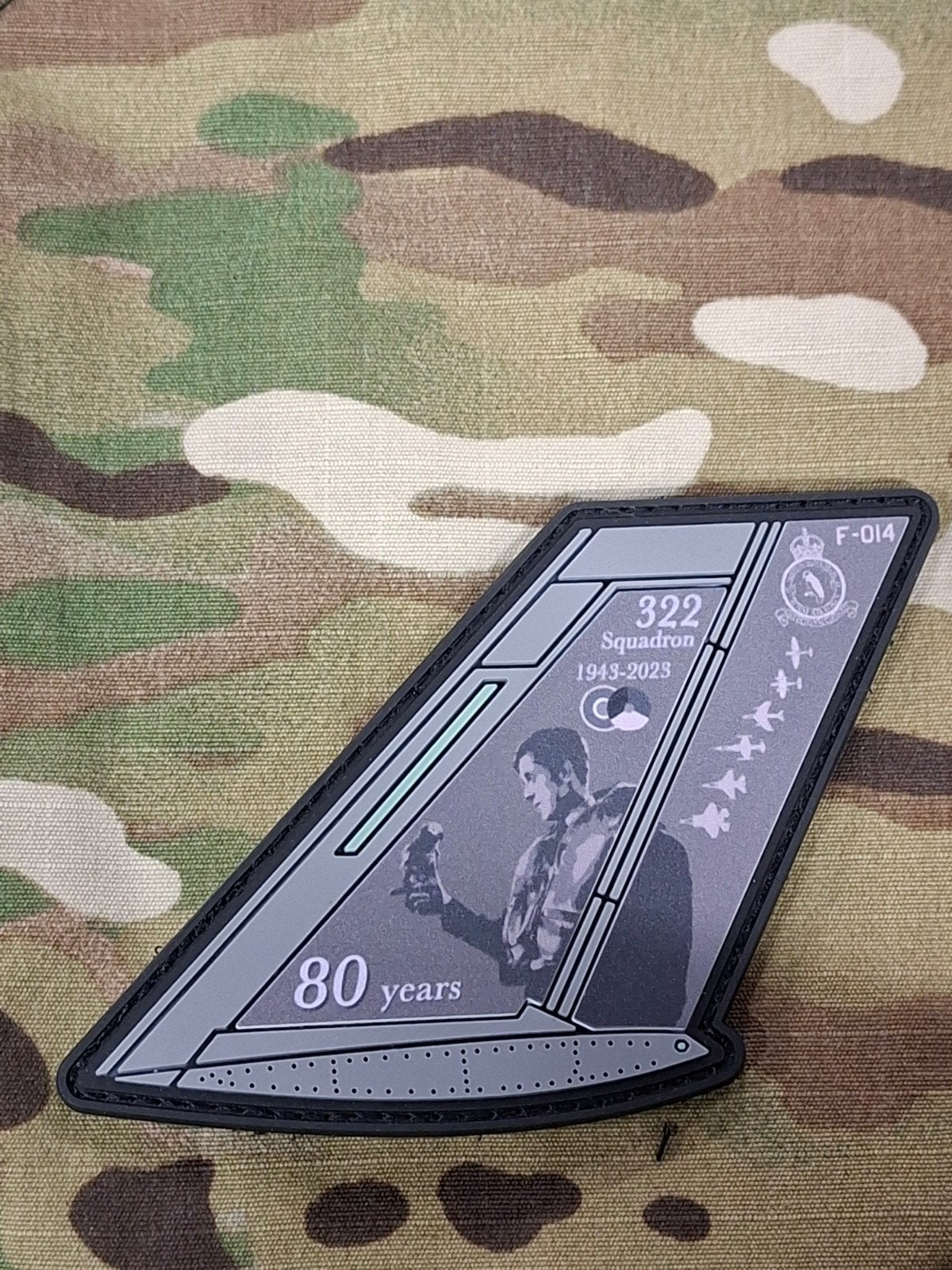 PVC patch 322 Squadron 80 Years F-35 special tail, Ophalen of Verzenden, Luchtmacht, Nederland, Embleem of Badge