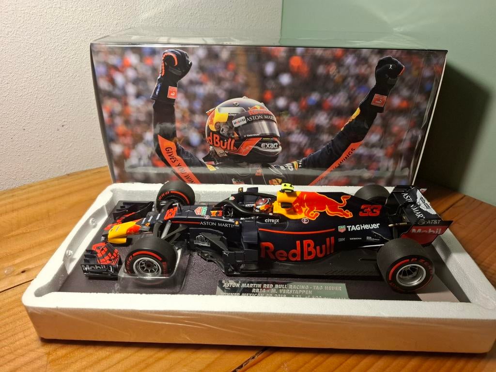 Max Verstappen Mexican GP 2018 1:18, Hobby en Vrije tijd, Modelauto's | 1:18, Ophalen of Verzenden, Nieuw, Auto, MiniChamps