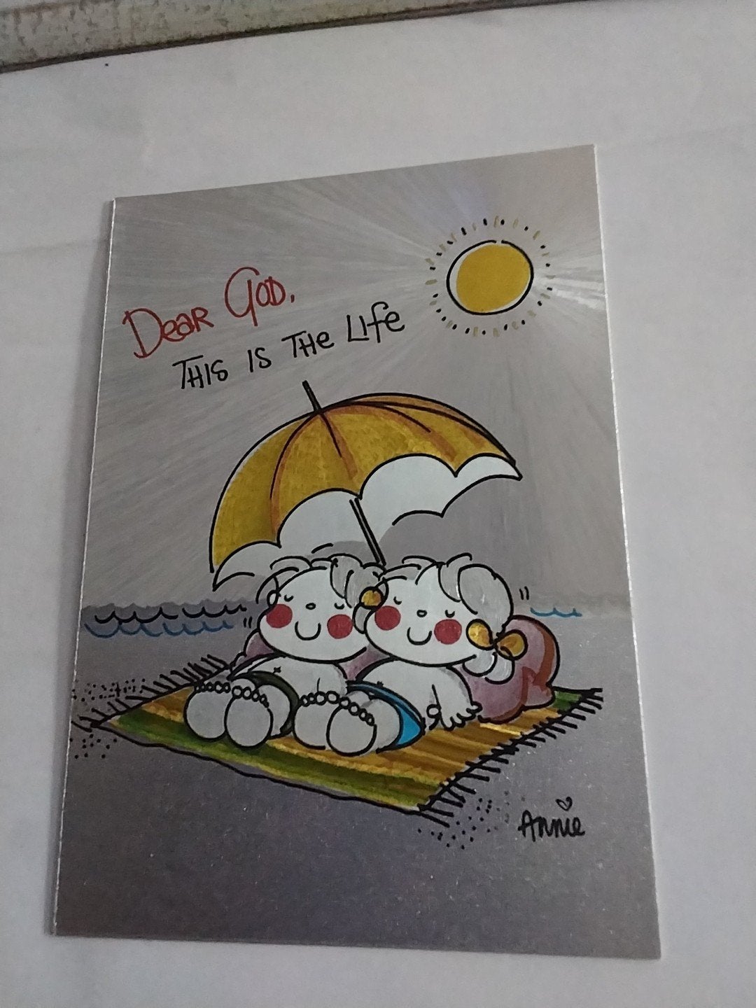 Ansichtkaart 'Dear God, This Is The Life' - DUFEX FOLIEKAART, Ophalen of Verzenden, 1980 tot heden
