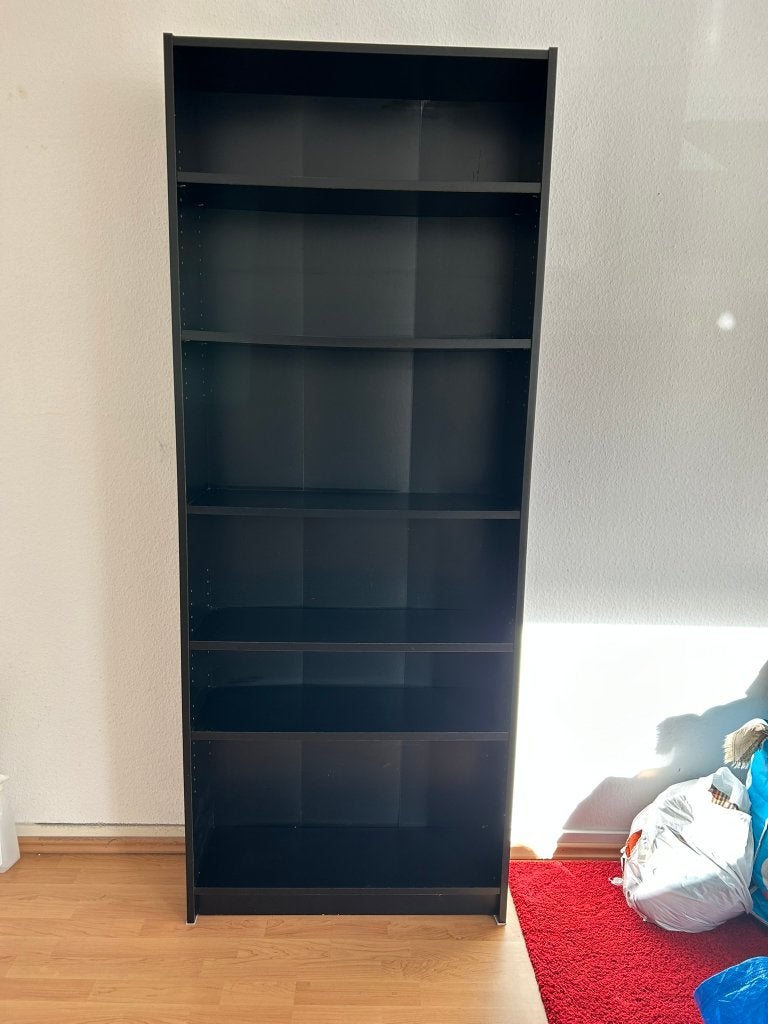 IKEA BILLY Bookcase Black Oak Effect - 80x39x202 cm, Ophalen, Gebruikt, 200 cm of meer, 50 tot 100 cm