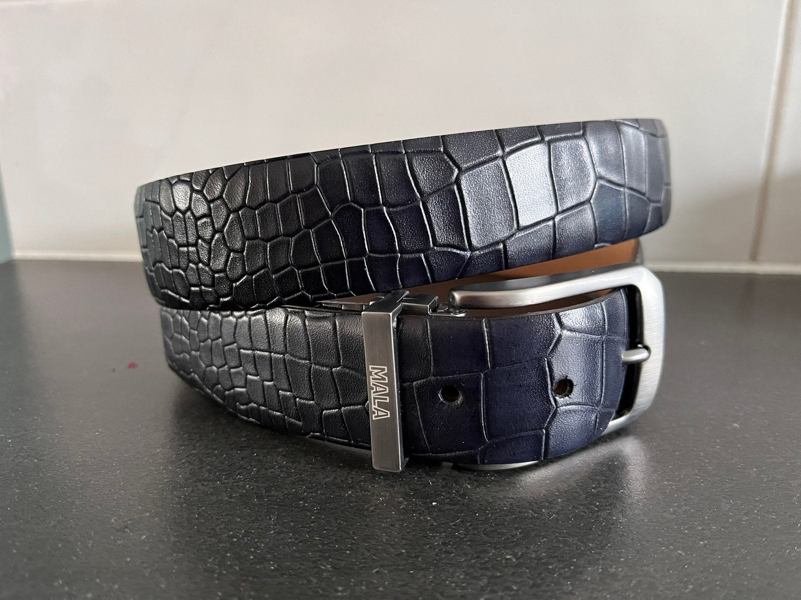 Handpainted riem taillemaat 115cm nieuw, Overige kleuren, Real leather, Echt leder, Nieuw
