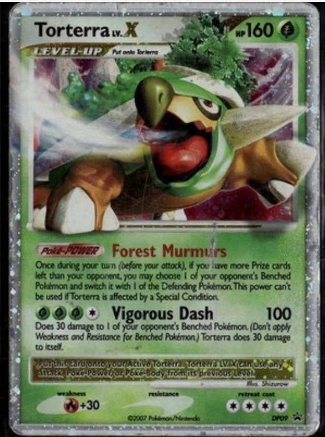 Torterra LV.X Pokémon Kaart - DP09 Diamond & Pearl, Verzenden, Gebruikt, Losse kaart