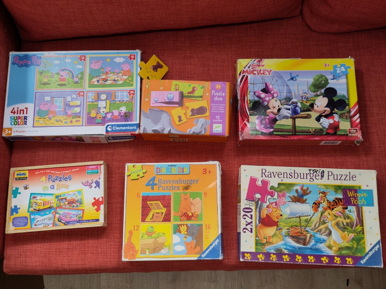 Leuke puzzels, gratis af te halen, Ophalen, 10 tot 50 stukjes, Gebruikt, Van hout