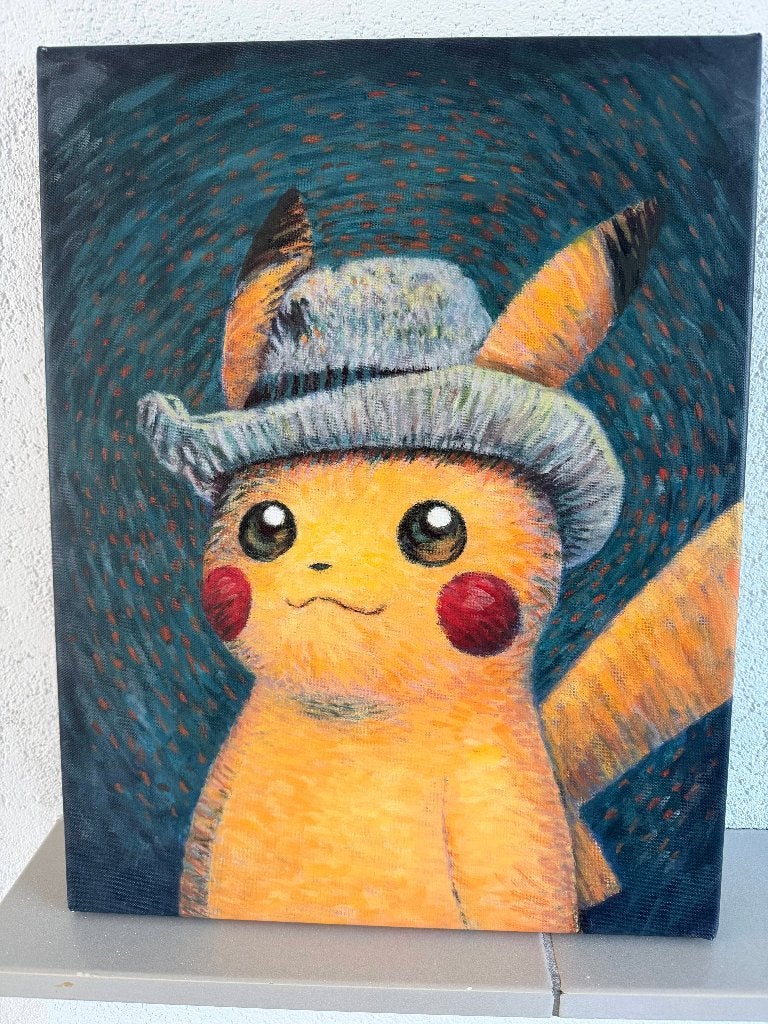 Pokémon x Van Gogh - Pikachu Canvas 45x35 FIRST EDITION, Hobby en Vrije tijd, Verzamelkaartspellen | Pokémon, Ophalen of Verzenden