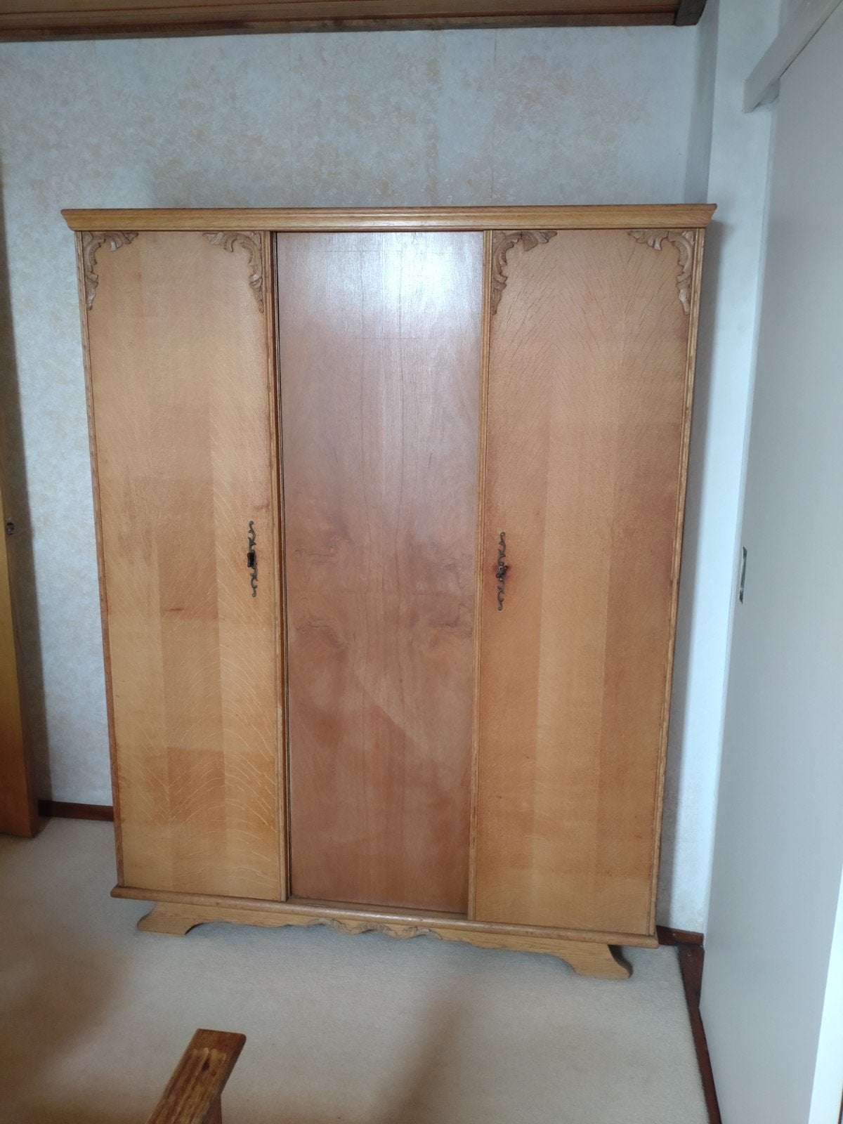 Vintage kledingkast met hang- en legruimte, Antiek en Kunst, Ophalen