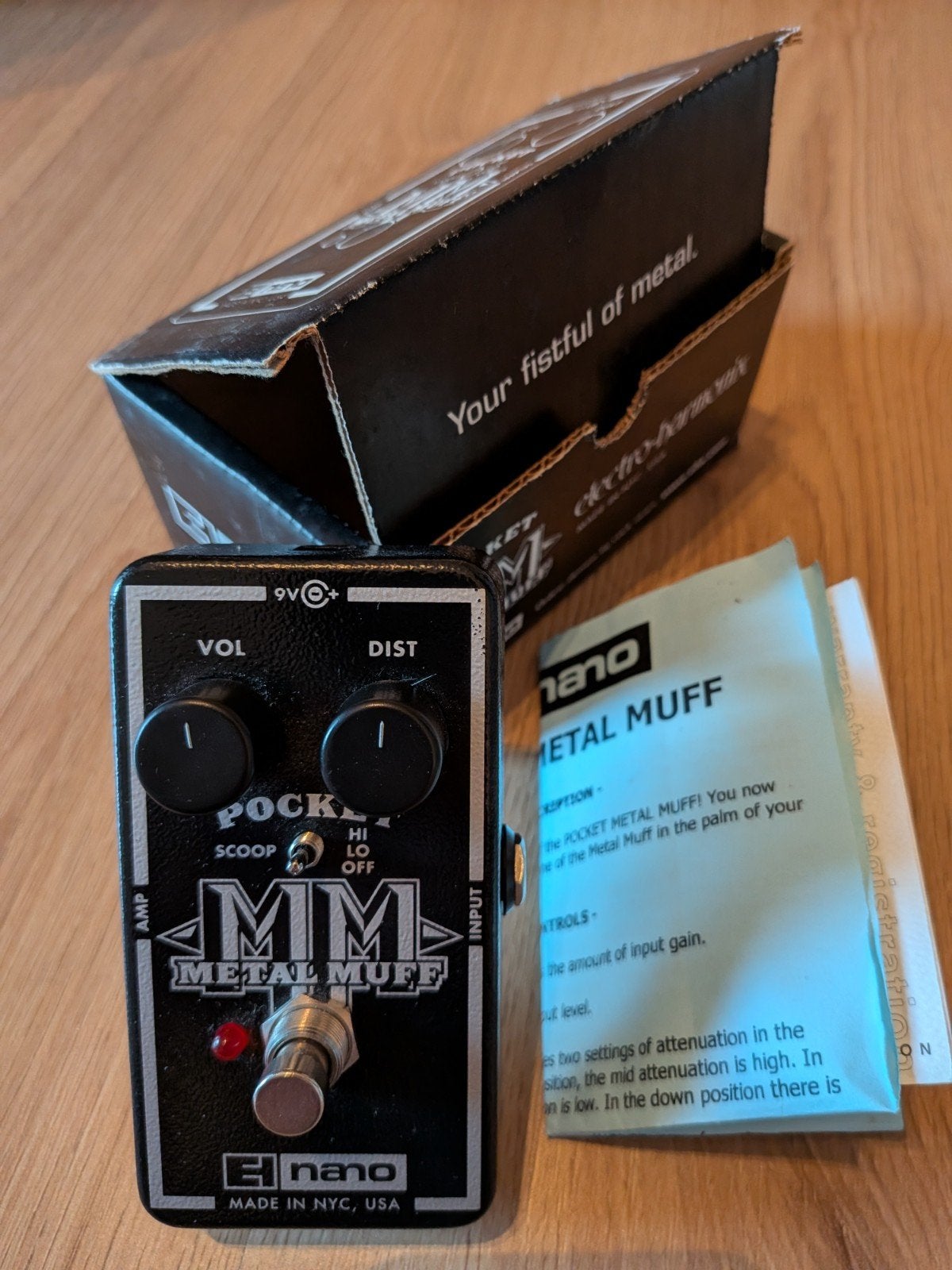 Electro-Harmonix Pocket Metal Muff Distortion Pedaal, Ophalen of Verzenden, Zo goed als nieuw, Distortion, Overdrive of Fuzz