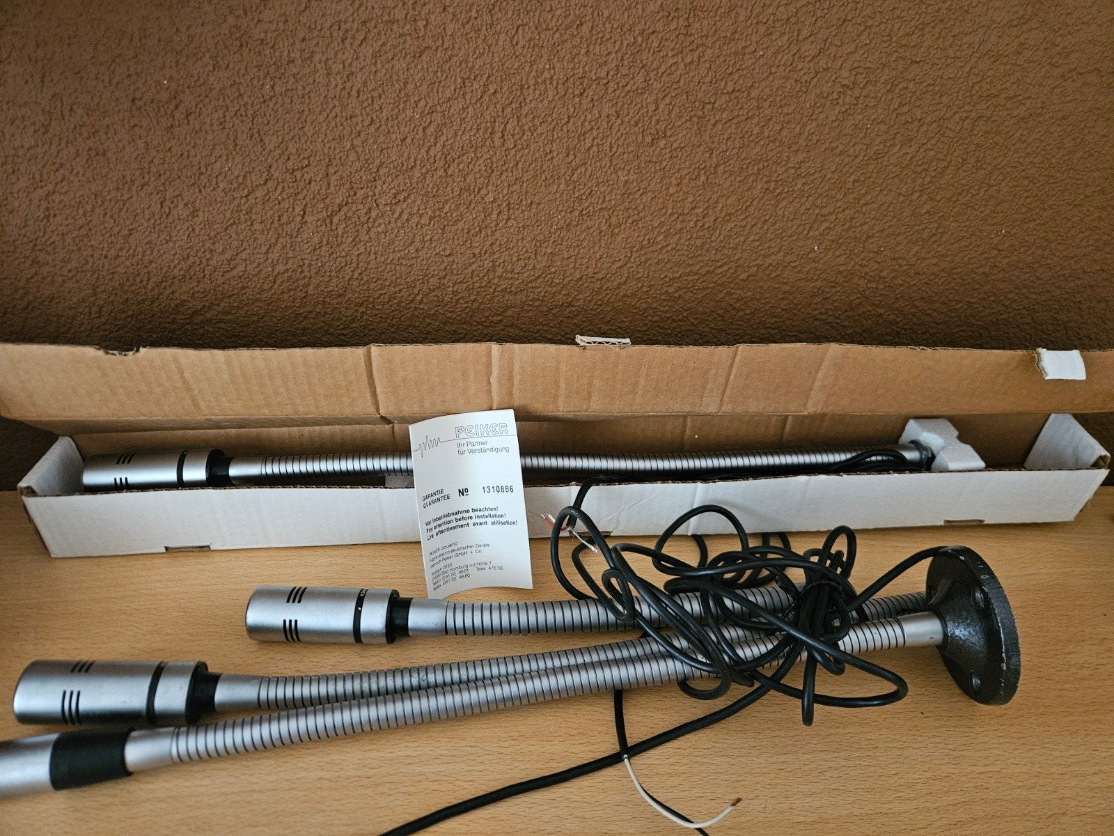 Peiker microfoons met zwanenhals - 4 stuks, Ophalen of Verzenden, Gebruikt, Overige typen