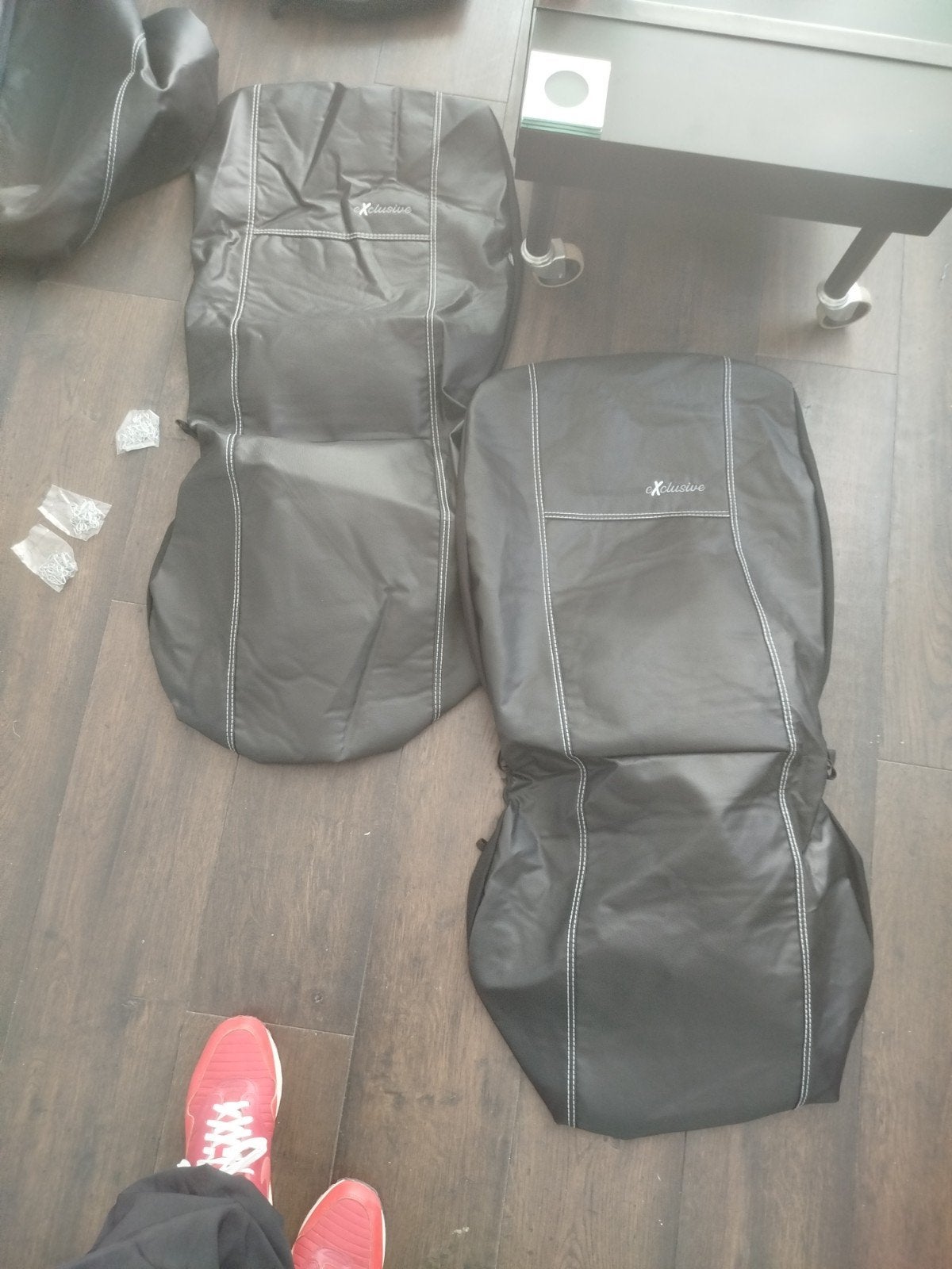 Kunstlederen autohoezen set met nappa leren neksteunen, Auto diversen, Auto-accessoires, Ophalen, Gebruikt