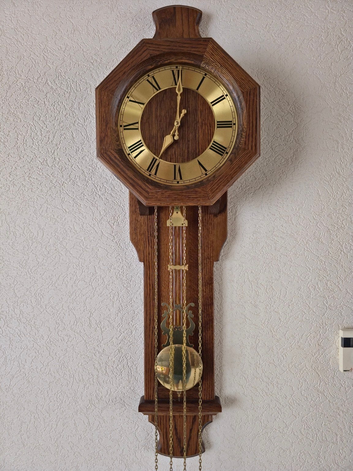 Franz Hermle mechanische wandklok – slinger & gewichten, Antiek en Kunst, Ophalen