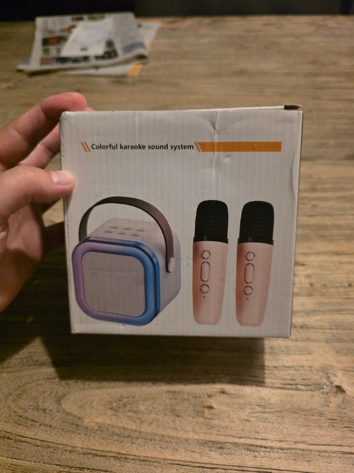 Colorful mini karaoke sound system - Roze - Inclusief microf, Audio, Tv en Foto, Ophalen of Verzenden, Nieuw, Overige typen