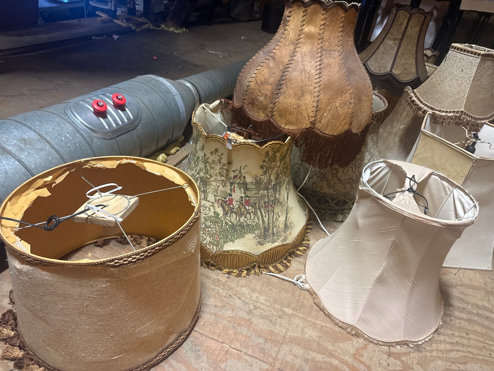 Diverse lampenkappen voor decoratie of carnaval, Ophalen, Gebruikt, Textiel, Overige vormen