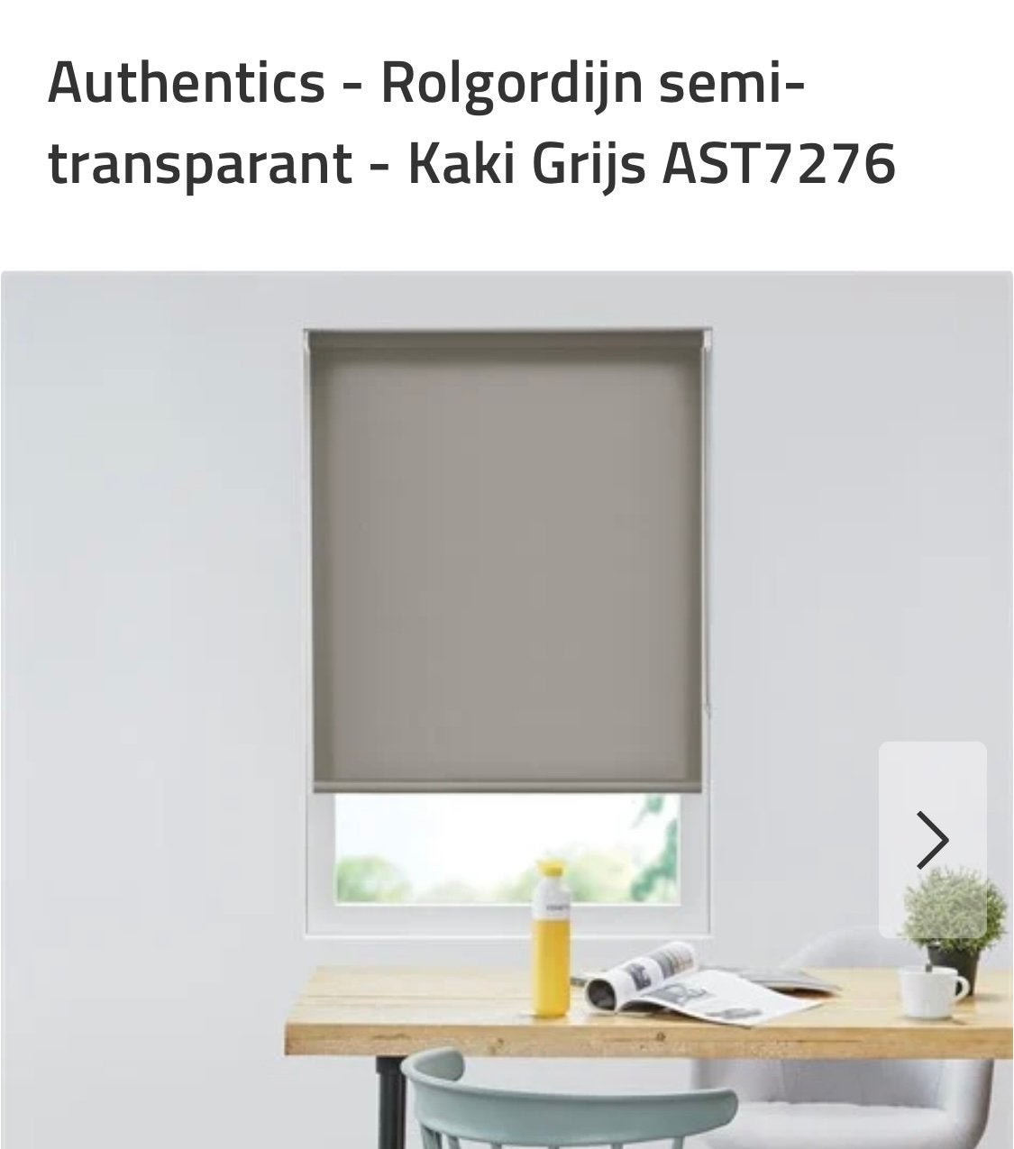 Rolgordijn grijs 202 cm - nieuw in de verpakking, Ophalen, Nieuw, Grijs, Rolgordijn