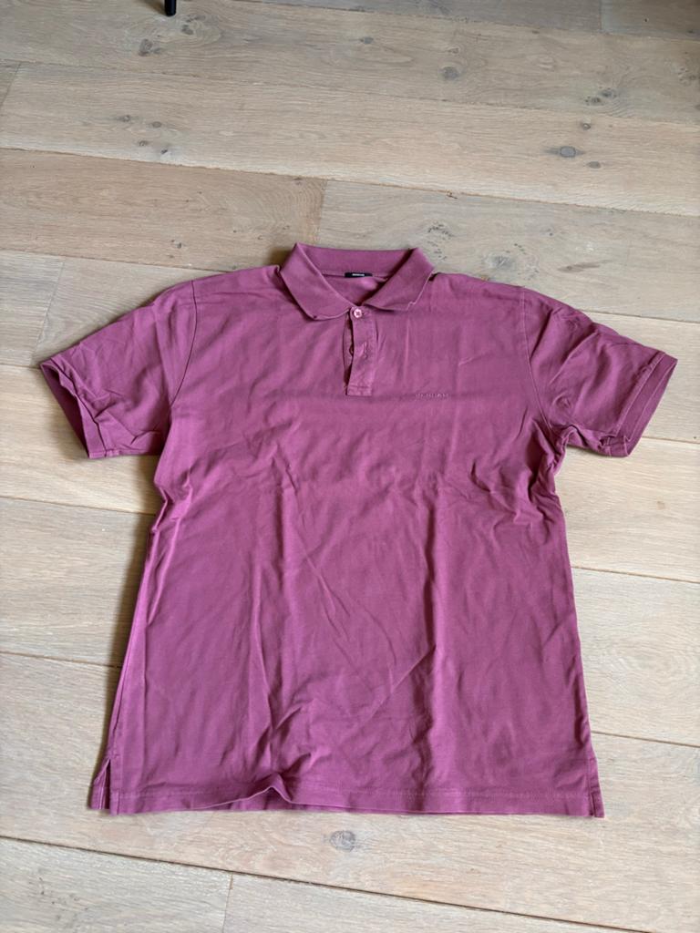 Denham Polo Shirt Maat M - Bessenroze, Verzenden, Gedragen, Maat 48/50 (M), Paars