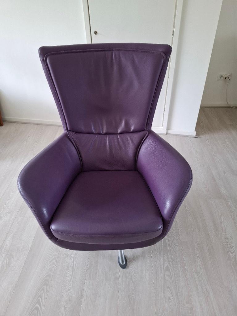 Fauteuil Rodeo Aubergine (draaibaar), Huis en Inrichting, Fauteuils, Ophalen, Gebruikt, 75 tot 100 cm, 75 tot 100 cm
