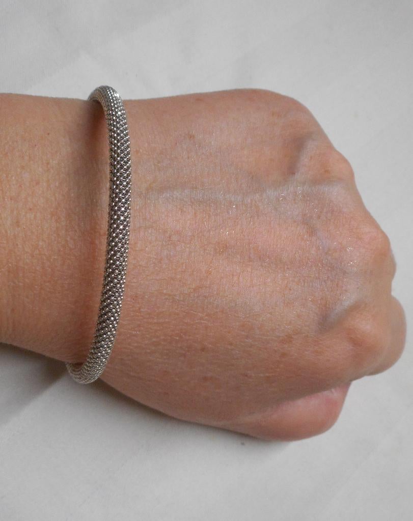 Zilveren armband met magneet sluiting nr.144, Verzenden, Zo goed als nieuw, Zilver, Zilver