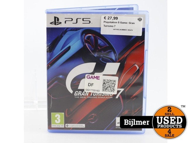 Playstation 5 Game: Gran Turismo 7, Sony, Zo goed als nieuw, Support@sony.com, 1-7-1 Konan, Minato-ku
Tokyo 108-0075
Japan