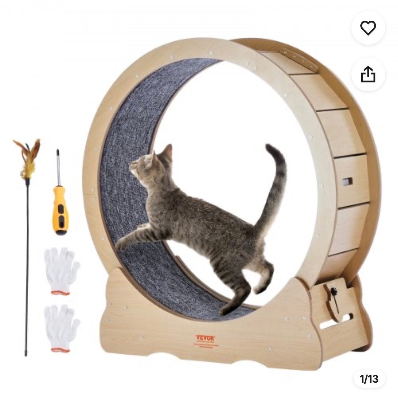Vevor Katten loopwiel, Dieren en Toebehoren, Katten en Kittens | Overige Katten, Kater, 0 tot 2 jaar