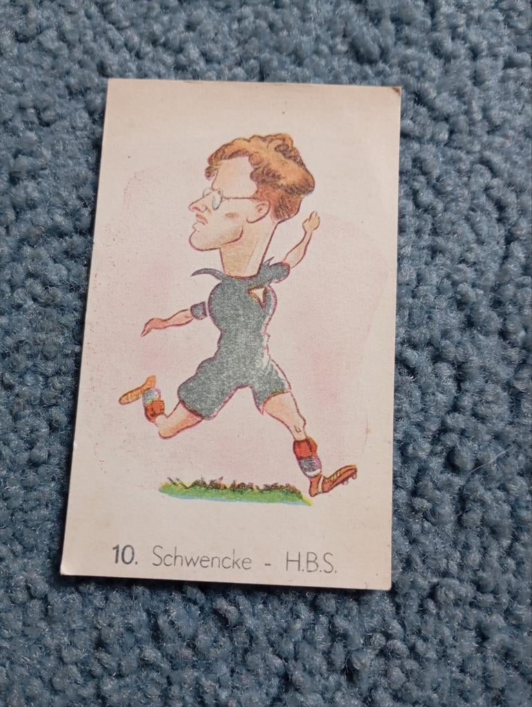 Vintage Voetbal Schwencke HBS Plaatje, Ophalen of Verzenden, Overige binnenlandse clubs, Poster, Plaatje of Sticker