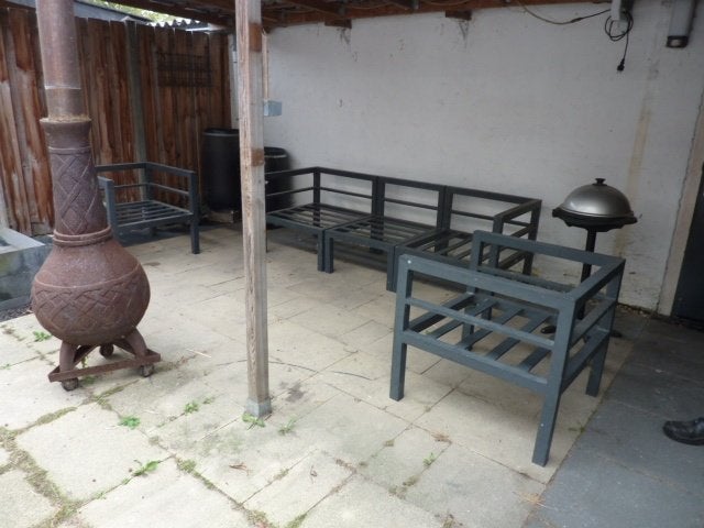 Tuinset 3 persoons bank en 2 losse stoelen, Tuin en Terras, Tuinsets en Loungesets, Ophalen, Gebruikt, X, Bank