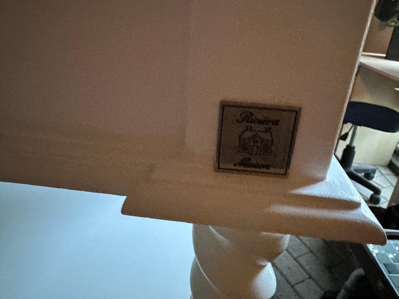Riviera Maison Witte Hoge Bartafel met Lade en 2 Etages, Ophalen, Zo goed als nieuw