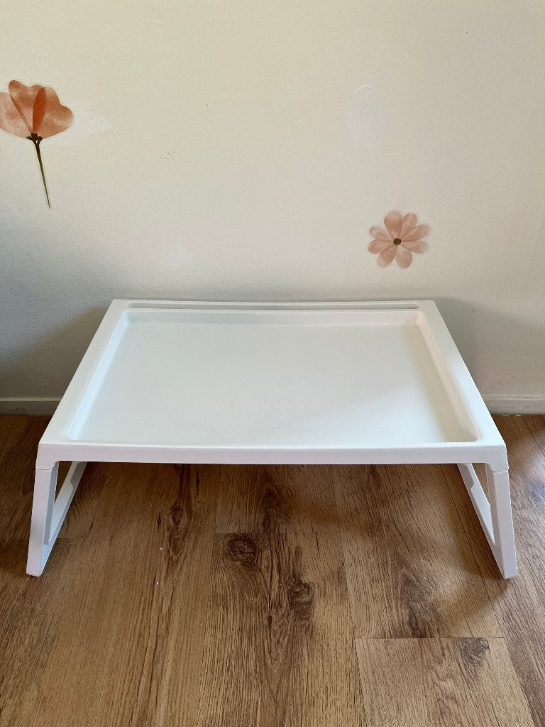 IKEA KLIPSK Bedtafeltje / Laptoptafel Wit, Ophalen, Zo goed als nieuw