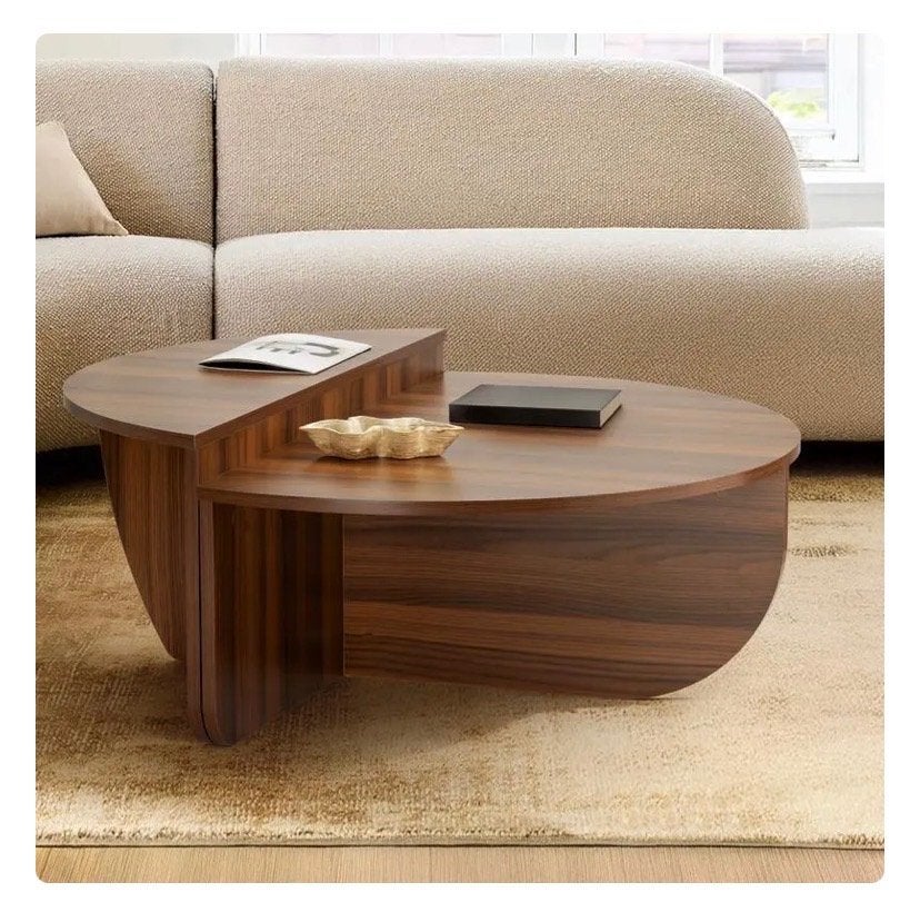 Salontafel, Ophalen, 50 tot 100 cm, Rond, 50 tot 100 cm