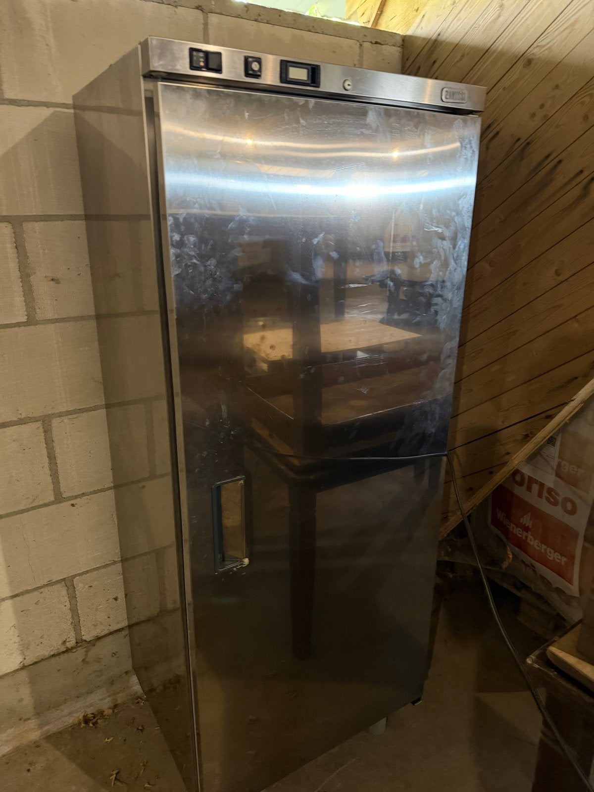 Professionele RVS Koelkast - 400L Inhoud, 200 liter of meer, 45 tot 60 cm, Zonder vriesvak, Gebruikt