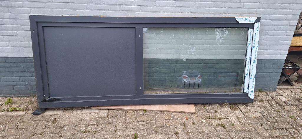 deur kunstof met kozijn, Doe-het-zelf en Verbouw, Ophalen, 120 cm of meer, Buitendeur, Glas