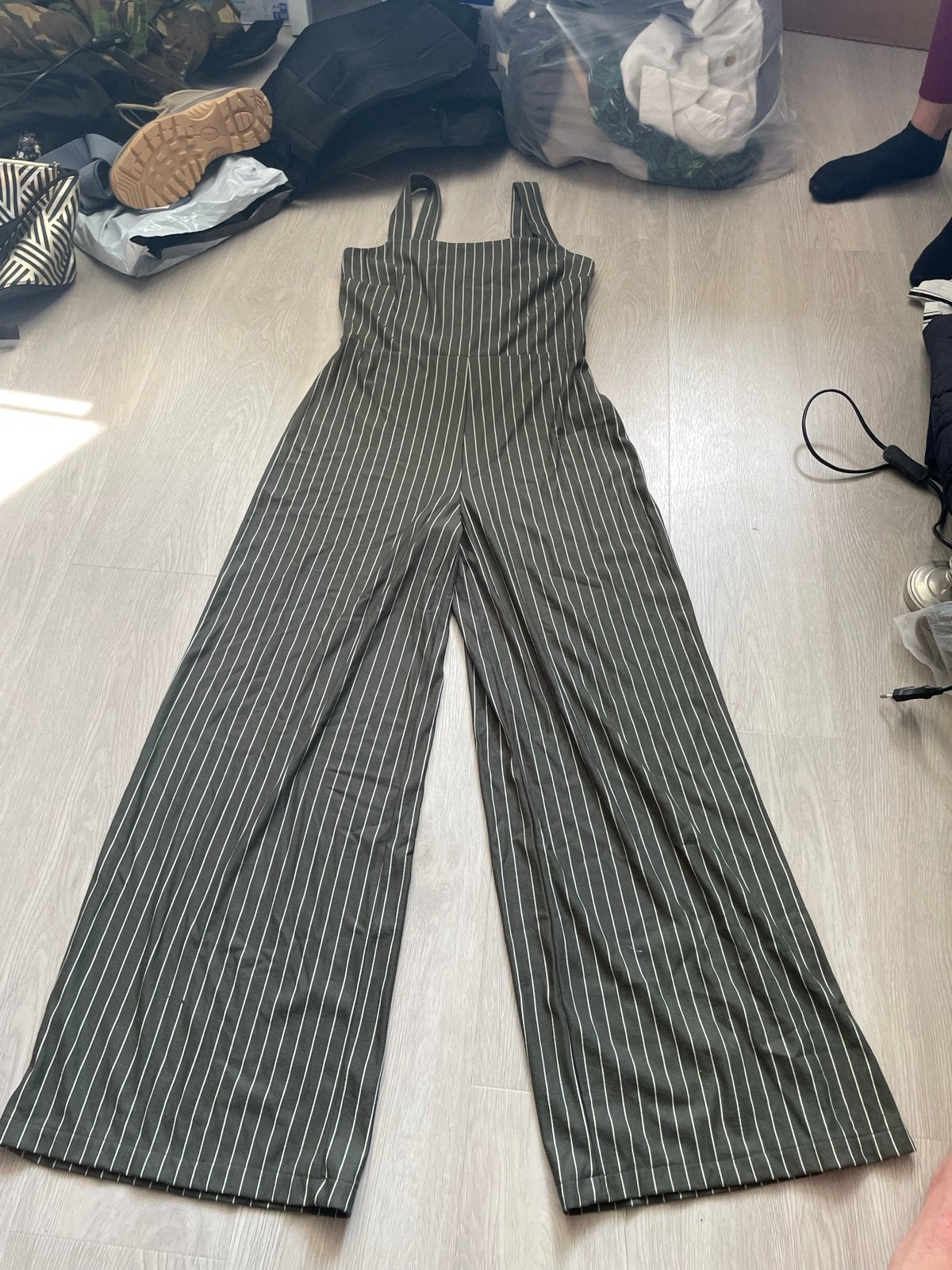 Jumpsuit zwart wit gestreept maat S, Ophalen of Verzenden, Gedragen, Maat 36 (S), Zwart