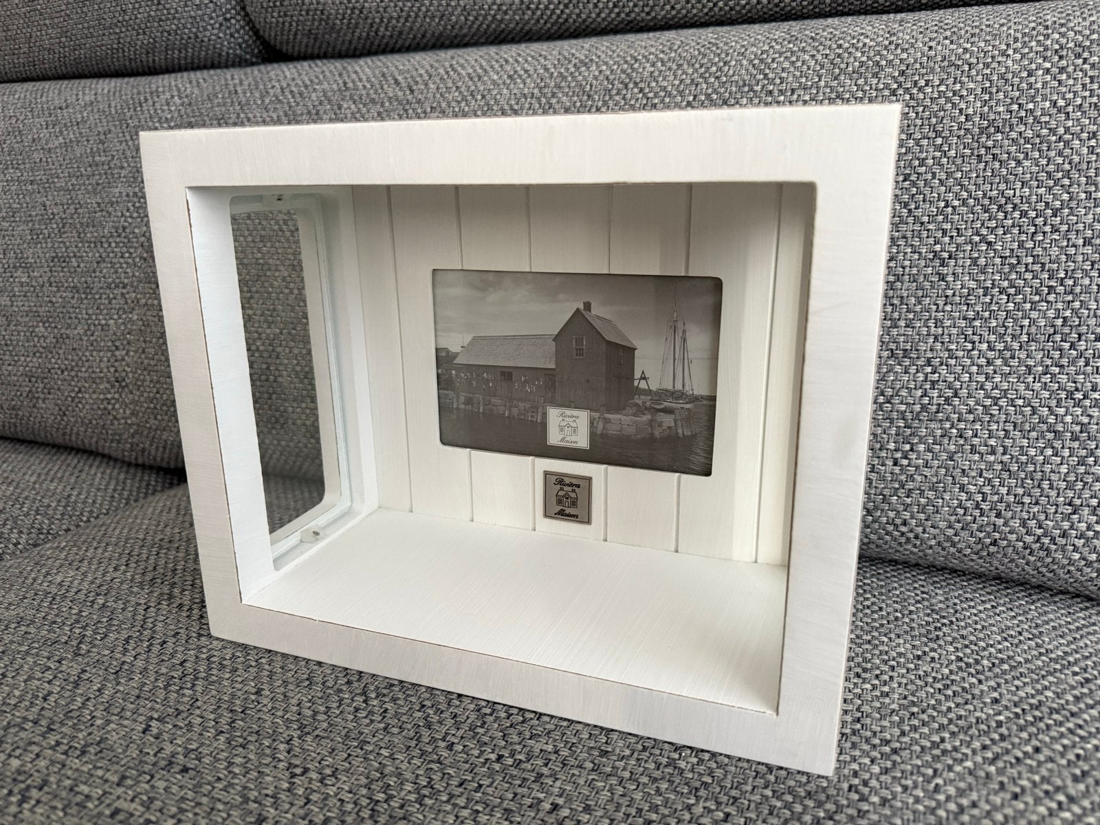 Rivièra Maison fotolijstje wit, Huis en Inrichting, Ophalen of Verzenden, Zo goed als nieuw, Fotolijst, Wit