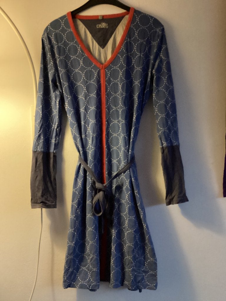 Jurk Miss Chaos Maat M. € 20,00., Kleding | Dames, Maat 38/40 (M), Miss Chaos, Blauw, Ophalen of Verzenden
