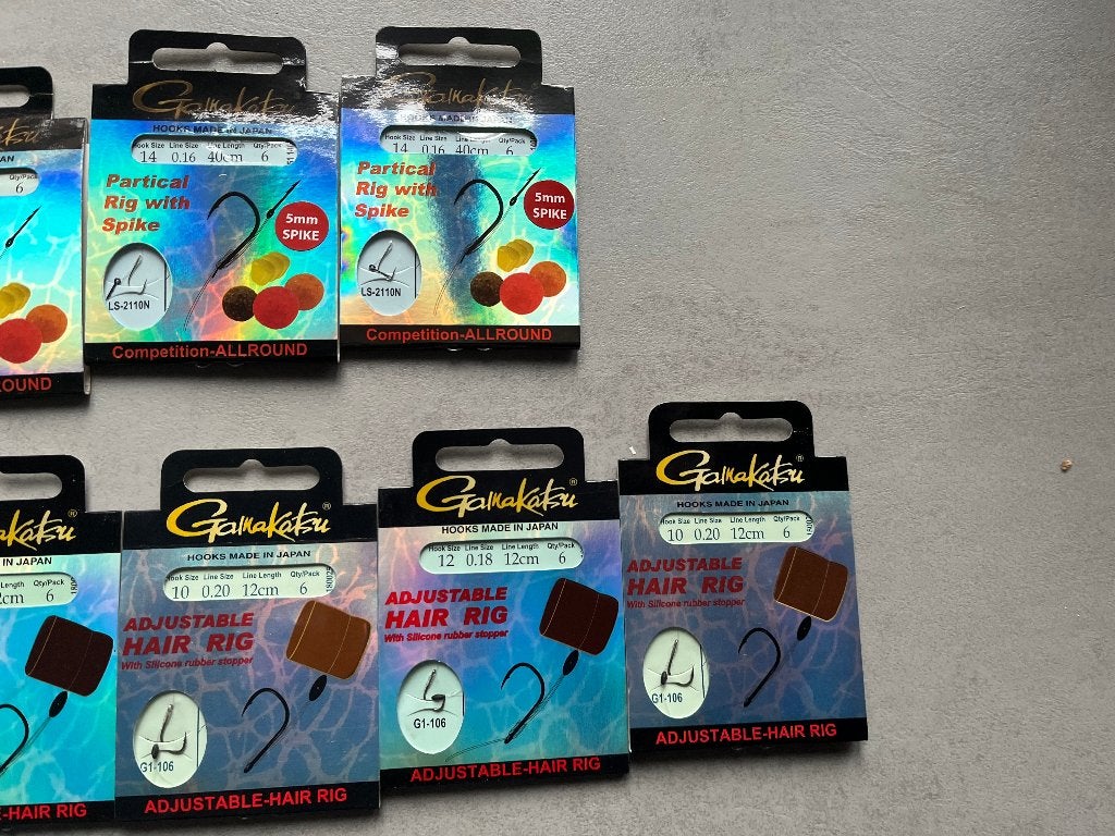 adv 239 /  NIEUW set 11 pakjes onderlijnen + haken GAMAKATSU, Ophalen of Verzenden, Nieuw, Haak